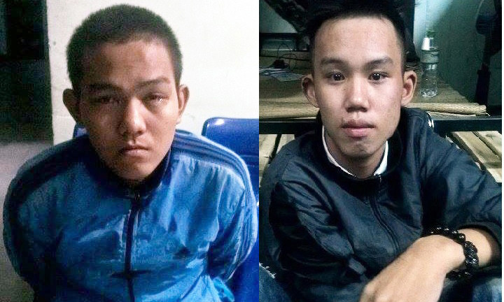 Hai tên cướp bị tạm giữ tại cơ quan công an