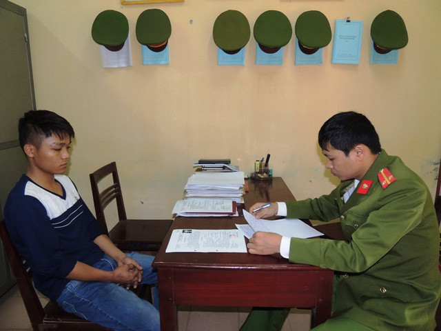 Đối tượng Thi tại cơ quan Công an. Ảnh: Công an Hà Nam