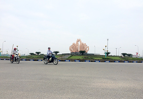 Đài phun nước nơi phát hiện thi thể ông Hùng. Ảnh: Đức Hùng