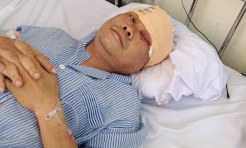 Trung tá Hưng sau khi bị chém vẫn cố gắng phối hợp cùng mọi người bắt đối tượng