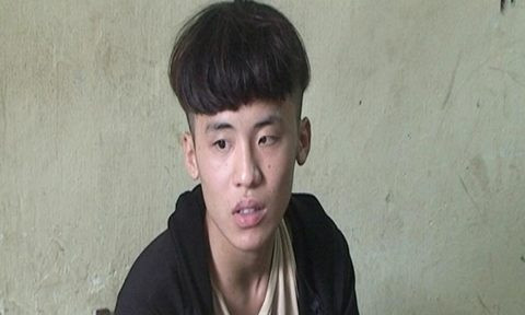 Đối tượng Đoàn Văn Duy tại cơ quan công an