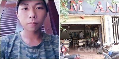 Nghi can Mạc Văn Nhân và quán cà phê nơi xảy ra vụ việc