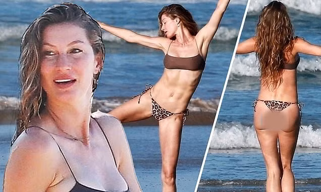 'Chân dài” đắt giá Gisele Bundchen mặc bikini nhảy múa trên biển