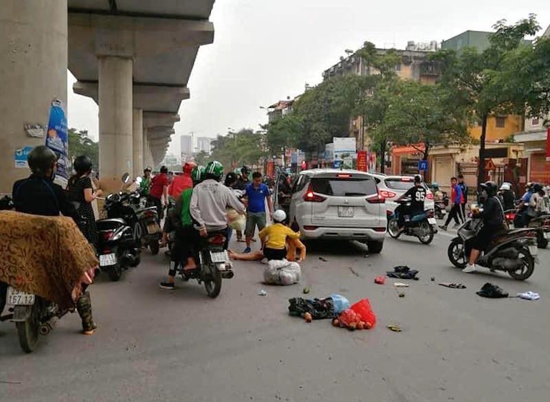 Hiện trường vụ tai nạn.