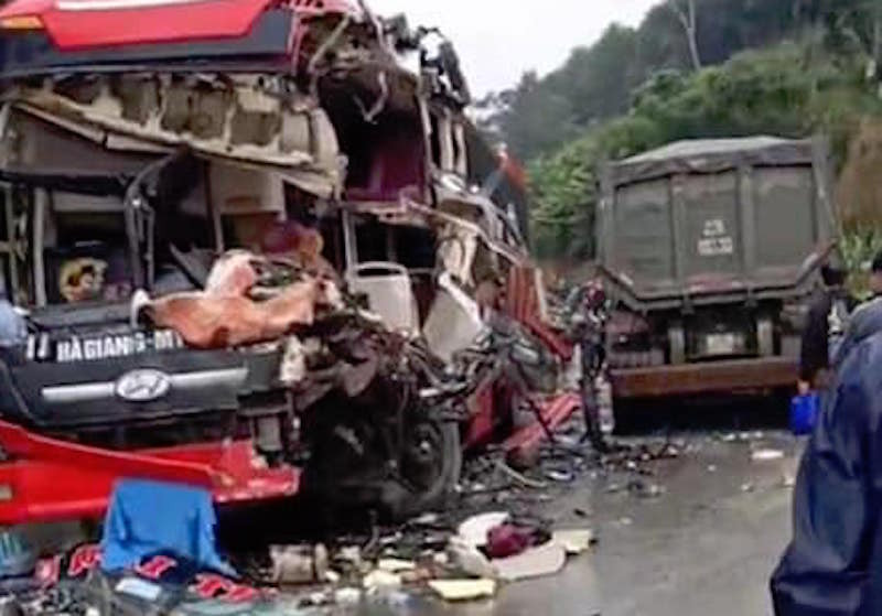 Hiện trường vụ tai nạn.