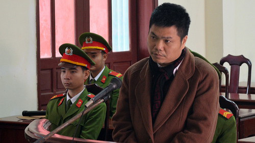 Bị cáo Cao Xuân Thiện tại tòa.