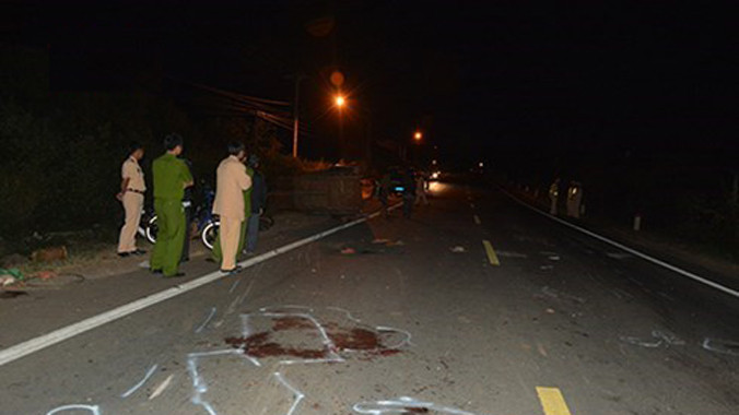 Hiện trường vụ tai nạn.