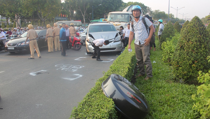 Hiện trường vụ tai nạn.
