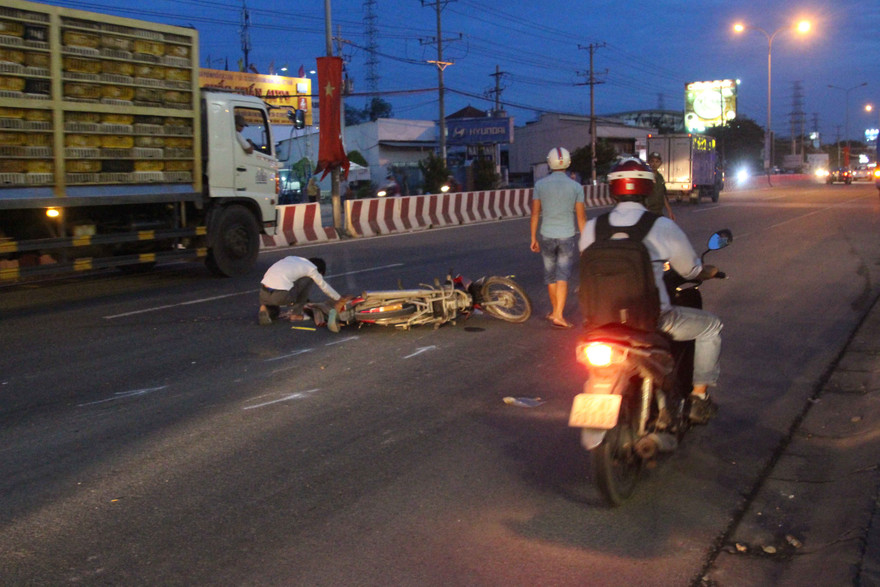 Hiện trường tai nạn. 