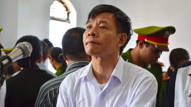 Bị cáo Vũ Việt Hùng kêu oan.