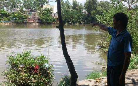 Đoạn kênh Đôi, nơi chị Bé Hai bị sát hại