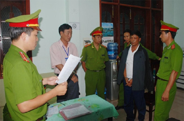 Ông Lê Đình Trọng khi mới bị bắt giữ