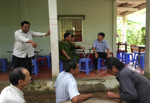 Hiện trường nơi phát hiện nạn nhân tử vong với nhiều vết thương trên người