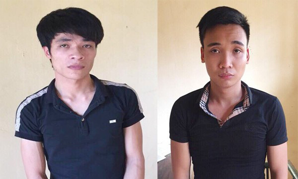 Hai trong số các thanh niên bị tạm giữ. Ảnh: Q.A