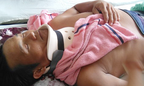 Ông Lợi đang điều trị tại Bệnh viện Đa khoa Long An