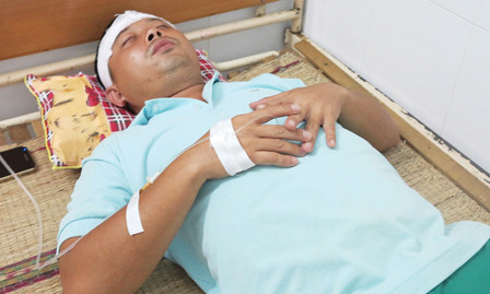 Anh Tân đang điều trị tại bệnh viện