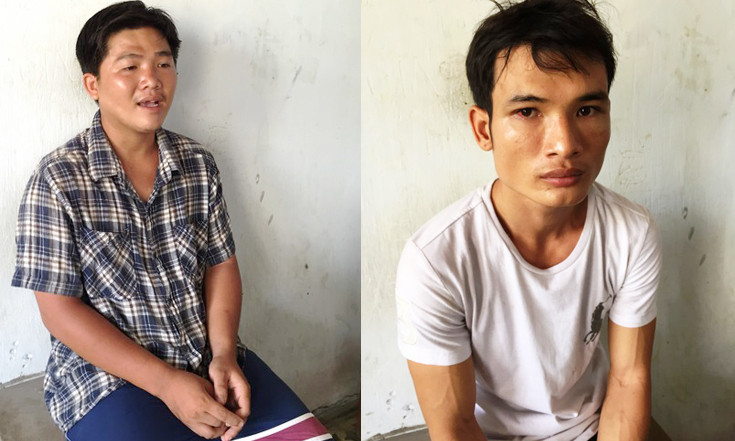 Nguyễn Duy Cường và Dương Nhựt Tấn tại cơ quan công an