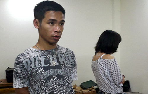 Nghi can Dũng tại cơ quan điều tra. Ảnh: Công an cung cấp