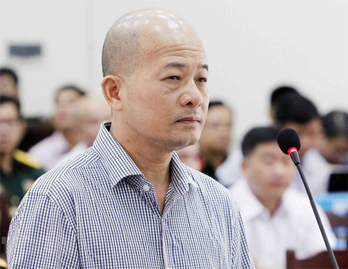 Bị cáo Đinh Ngọc Hệ tại phiên tòa ngày 30/7. Ảnh: TTXVN