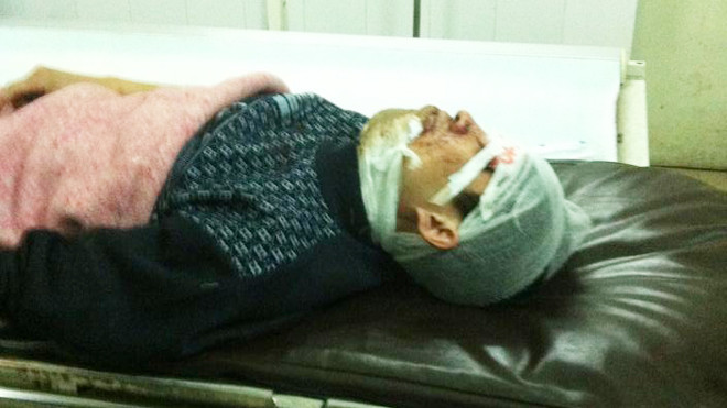 Anh Vỹ đang phải cấp cứu trong bệnh viện Xanh Pôn.