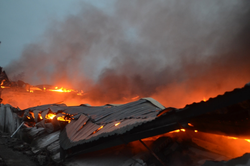 Hiện trường vụ cháy ở KCN Vĩnh Tuy