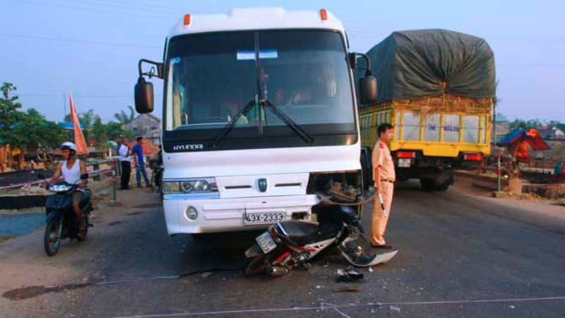 Hiện trường vụ tai nạn.