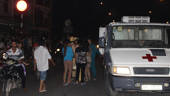 Hiện trường vụ tai nạn.