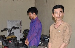 Hai đối tượng Giáp và Ban bị bắt giữ. Ảnh: Công an Hải Dương.