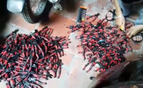 Số sản phẩm bị tiêu hủy tại Đội QLTT số 14.