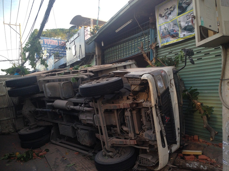 Hiện trường tai nạn.