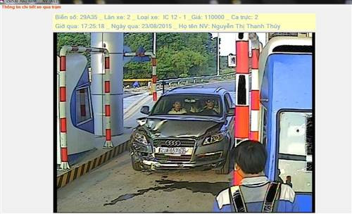 Hình ảnh được camera ghi lại tại trạm IC6 vào chiều 23/8.