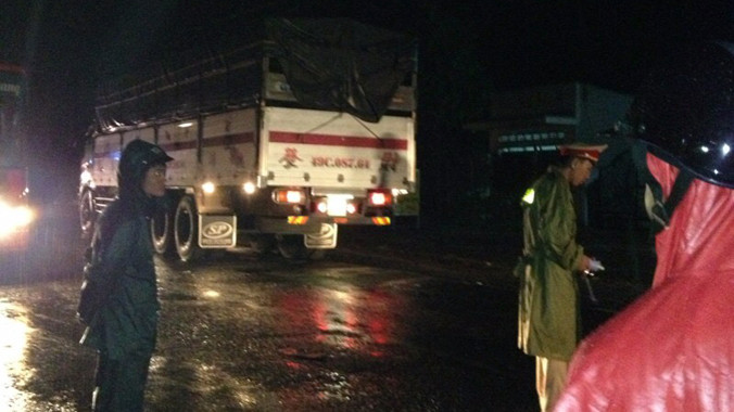 Hiện trường vụ tai nạn.