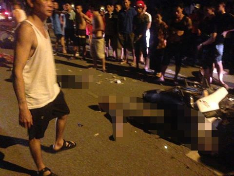 Hiện trường vụ tai nạn.