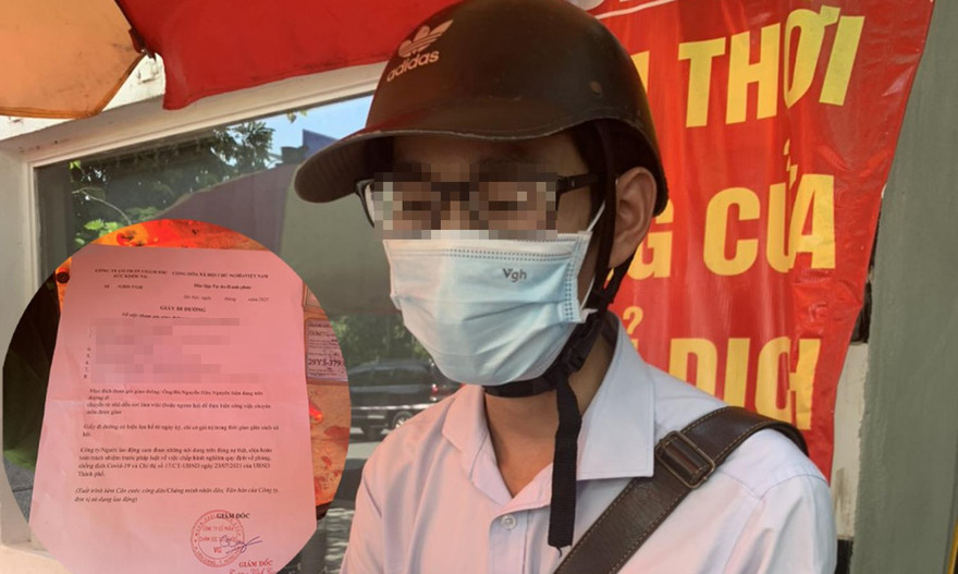 Anh Ng. làm giả giấy đi đường để qua các chốt kiểm soát.