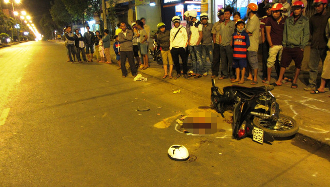 Hiện trường vụ tai nạn.