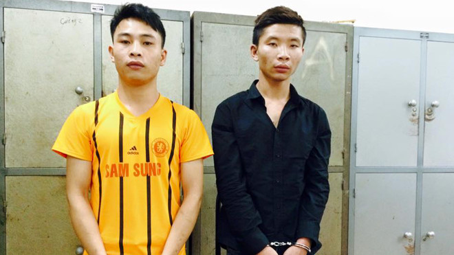 Hai đối tượng Quang và Thu tại cơ quan điều tra