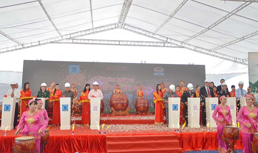 Lễ động thổ xây dựng sân golf Tuần Châu – Hạ Long tại Khu Du lịch Quốc tế Tuần Châu. Ảnh: Thanh Hà.