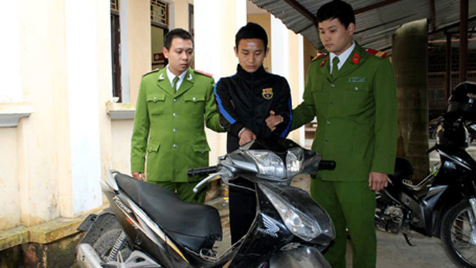 Chiếc xe Đức cướp được của người lái xe ôm.