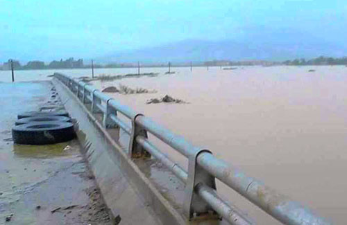 Khu vực nơi hai em Bá và Đạt bị nước cuốn vào ngày 15/10. Ảnh: Vnexpress