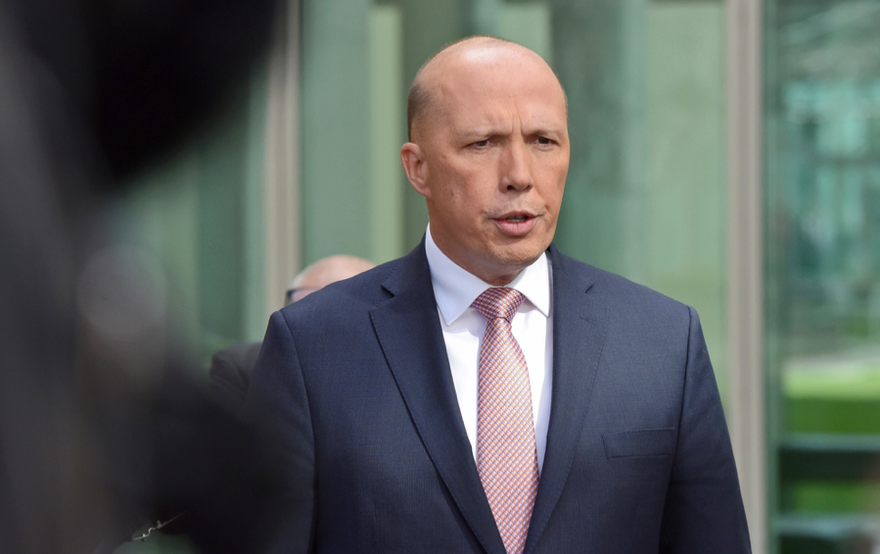 Bộ trưởng Quốc phòng Úc Peter Dutton. (Ảnh: Bloomberg)