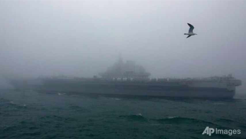 Tàu sân bay Sơn Đông của Trung Quốc. (Ảnh: AP)