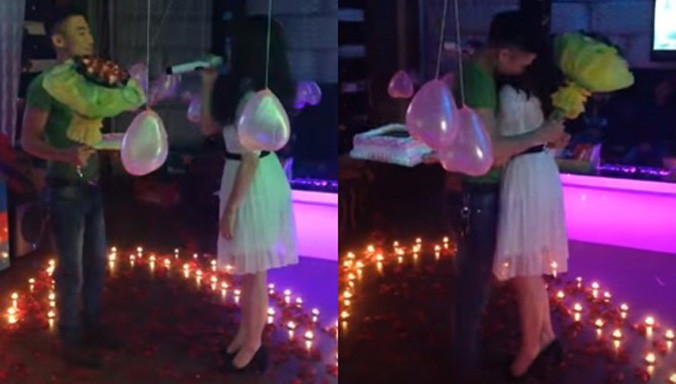 Khoảnh khắc tỏ tĩnh lãng mạn mà Thanh Hằng dành cho Tuấn Anh.