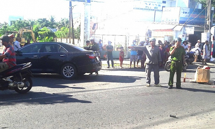 Hiện trường vụ tai nạn.