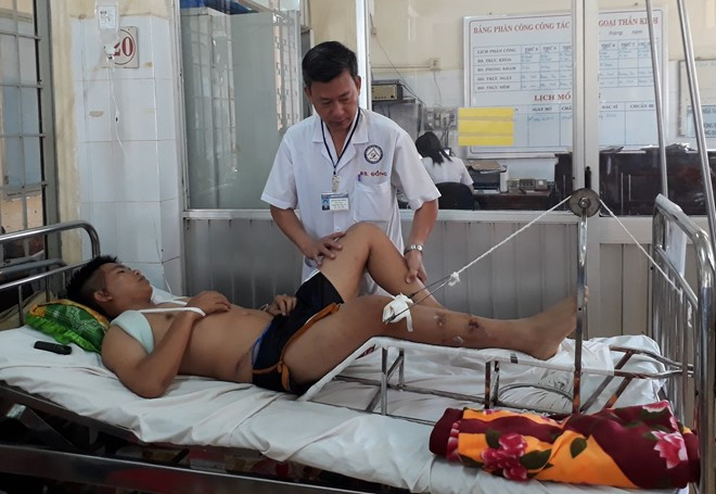 Quân được điều trị tại bệnh viện