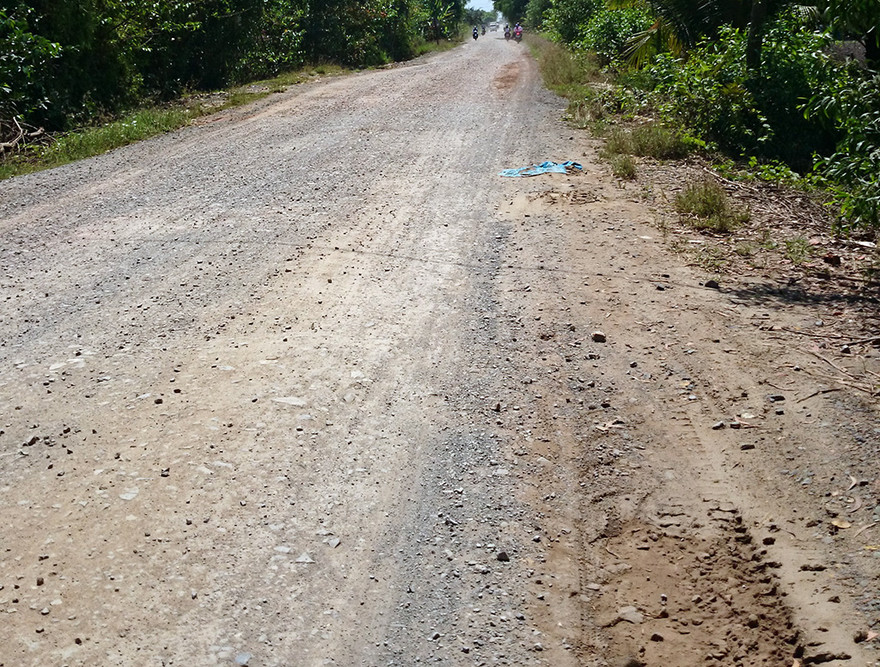 Đoạn đường nơi Chính bị cáo buộc đã đâm gục chị Hương