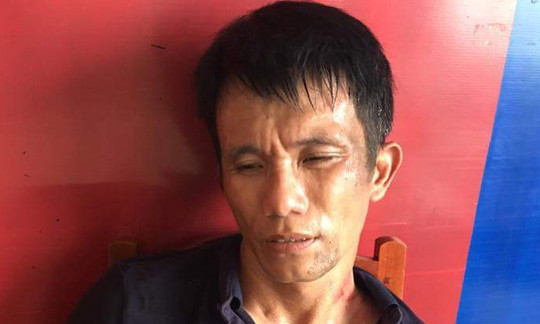 Tên C. lúc vừa bị bắt giữ sau tai nạn giao thông