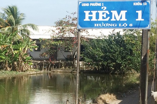 Dãy nhà trọ bên trong là hiện trường vụ án