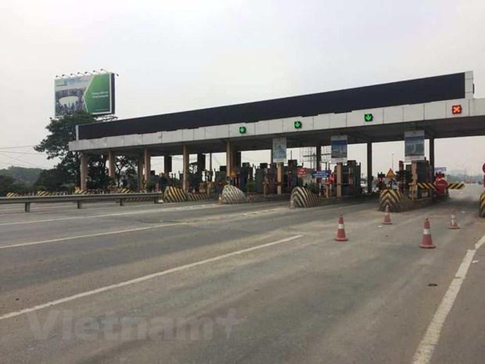Trạm thu phí BOT Quốc lộ 2 đoạn Nội Bài-Vĩnh Yên. (Ảnh: Việt Hùng/Vietnam+)
