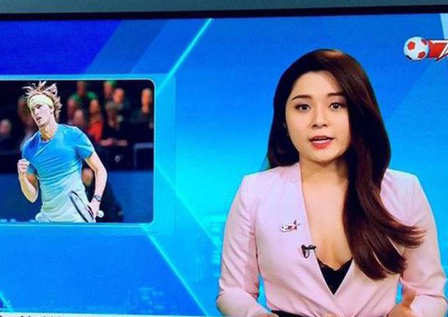 Diệu Linh từng gây 'bão' dư luận khi diện trang phục quá gợi cảm lên sóng truyền hình trực tiếp.