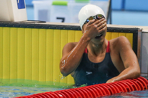  Ánh Viên bật khóc sau khi giành chiến thắng - Ảnh: xinhuanet.com 